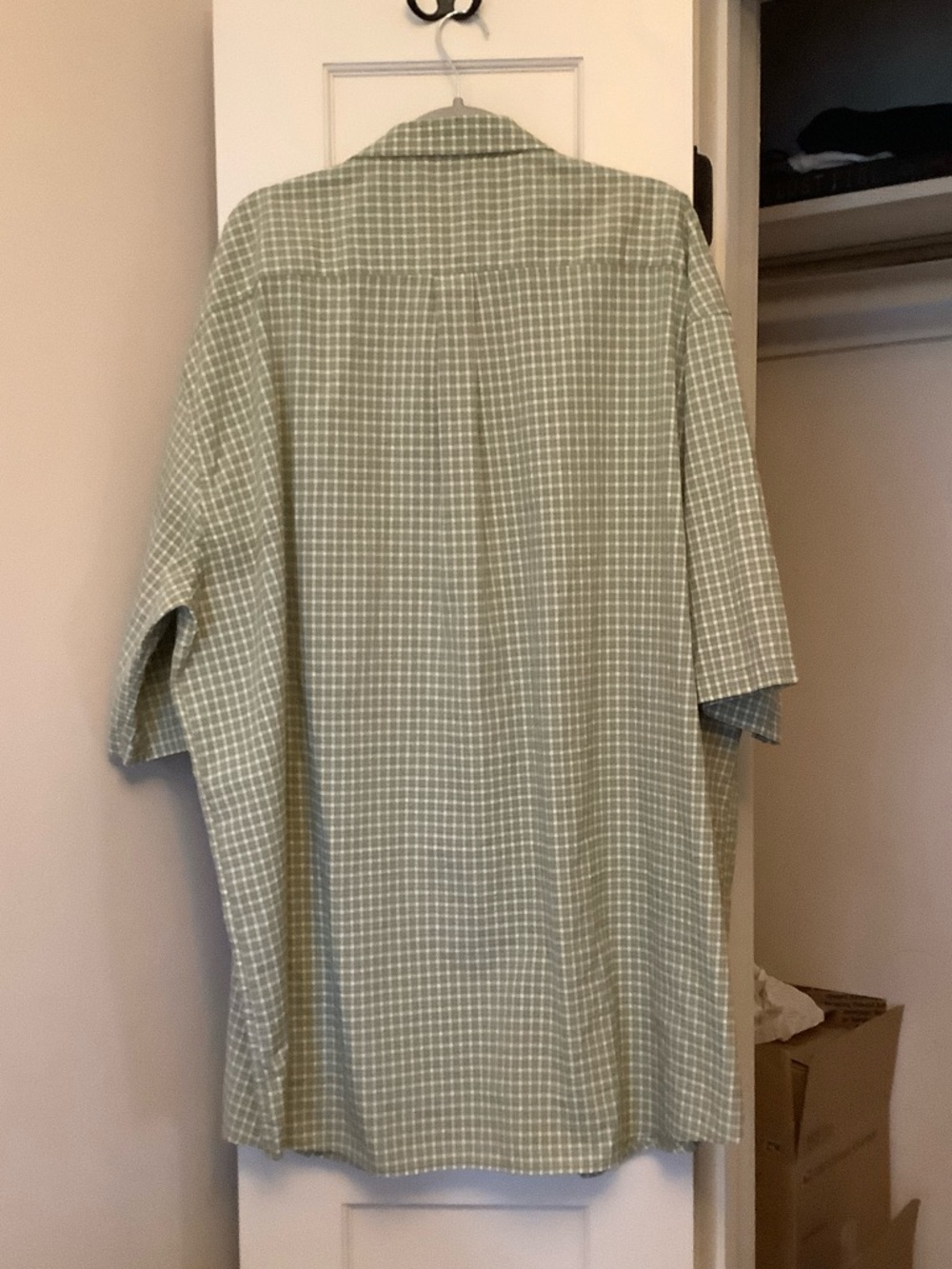 Foxfire Green Windowpane Short-Sleeve Button-Down Shirt - Picture 5 of 7